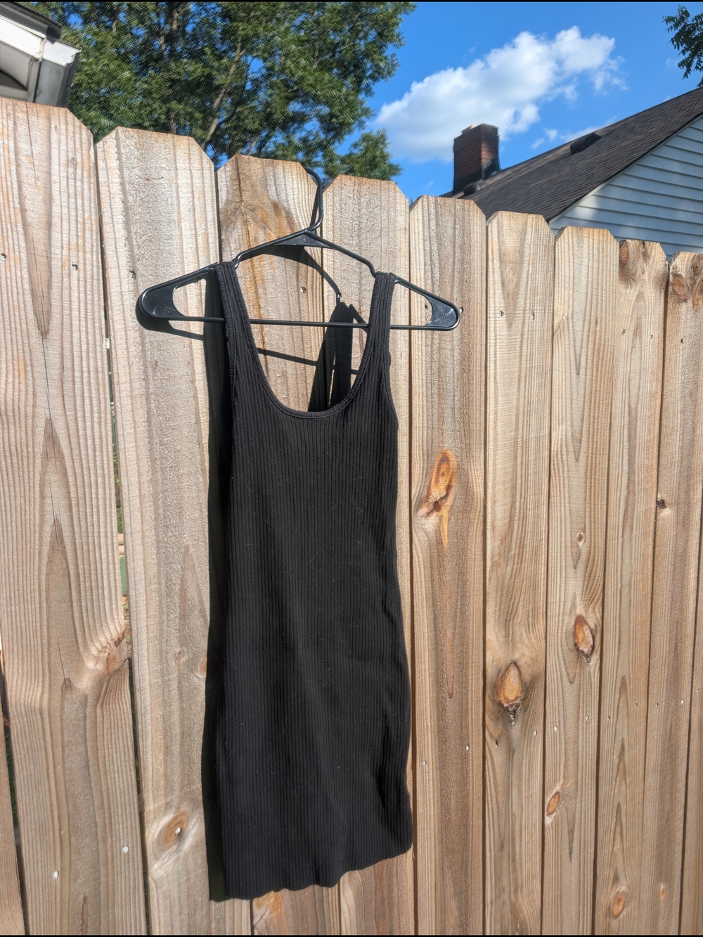 Calvin Klein Jeans Black Ribbed Tank Dress